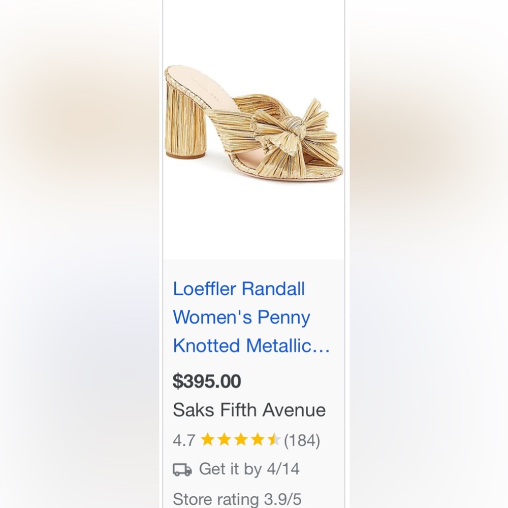 Loeffler Randall Women's Penny Knotted Metallic Sandals